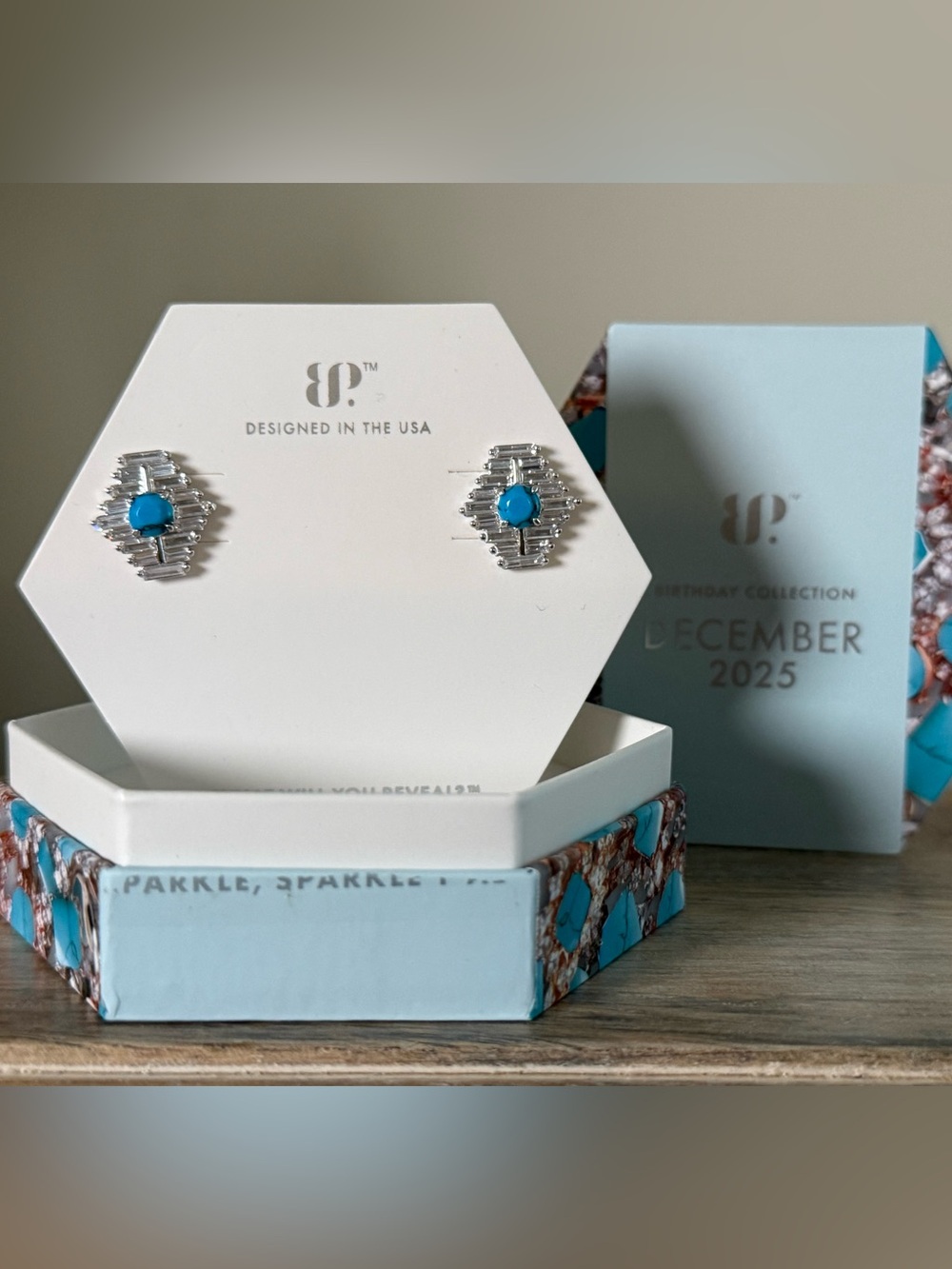 Bomb Party December 2025 Earrings “Extra Sparkly, Zero Stress” Brand New!